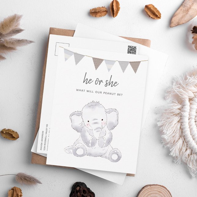 Carte postale Neutre Genre Moderne Elephant Party (Créateur téléchargé)