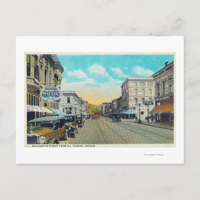 Carte Postale Neuvième rue Vue de la rue Willamette (Devant)