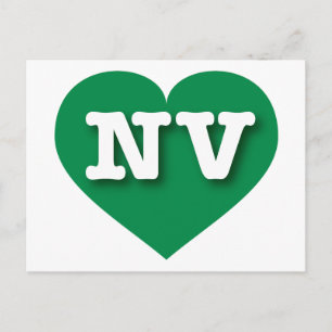 Carte Postale Nevada Green Heart - J'aime NV