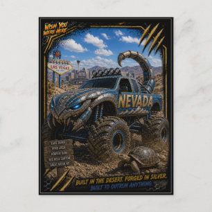 Carte Postale Nevada Monster Truck Art Tout-Terrain