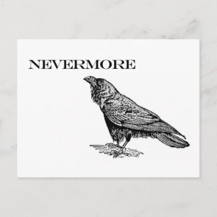 Carte Postale Nevermore Raven