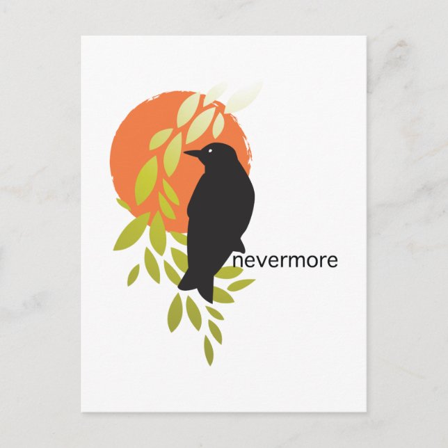 Carte Postale Nevermore - Raven & Moon par Poe (Devant)