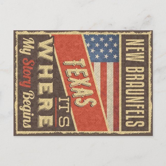 Carte Postale New Braunfels Texas (Devant)