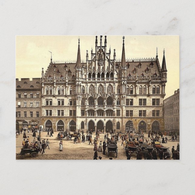 Carte Postale New City Hall, Munich, Bavière, Allemagne classiqu (Devant)