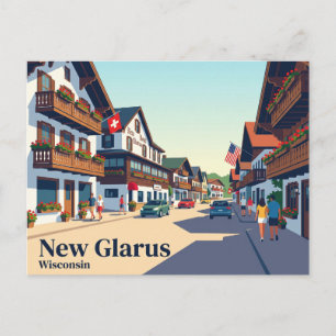 Carte Postale New Glarus, Wisconsin États-Unis
