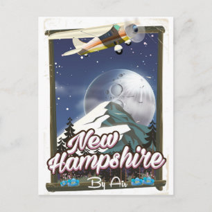Carte Postale New Hampshire, affiche de voyage du Mont Washingto
