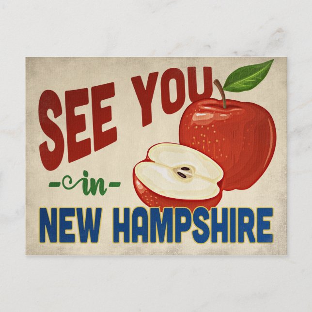 Carte Postale New Hampshire Apple - Vintage voyage (Devant)