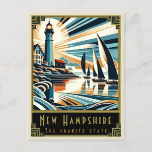 Carte Postale New Hampshire Art déco