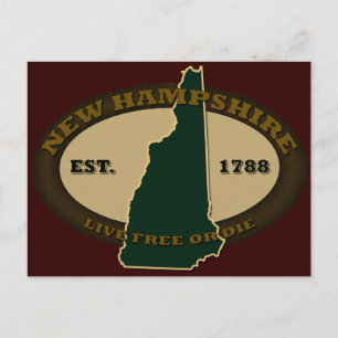Carte Postale New Hampshire Est 1788