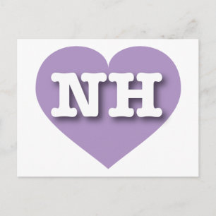 Carte Postale New Hampshire Lavender Heart - Big Love
