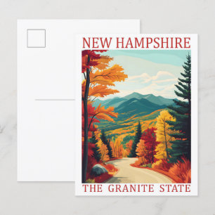 Carte Postale New Hampshire le Granite State USA Travel Place