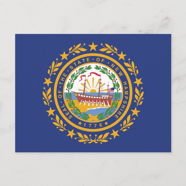 Carte Postale New Hampshire State Flag Raleigh Souvenir (Devant)