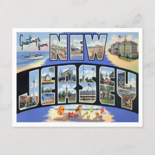 Carte postale New Jersey Falls Big Letters