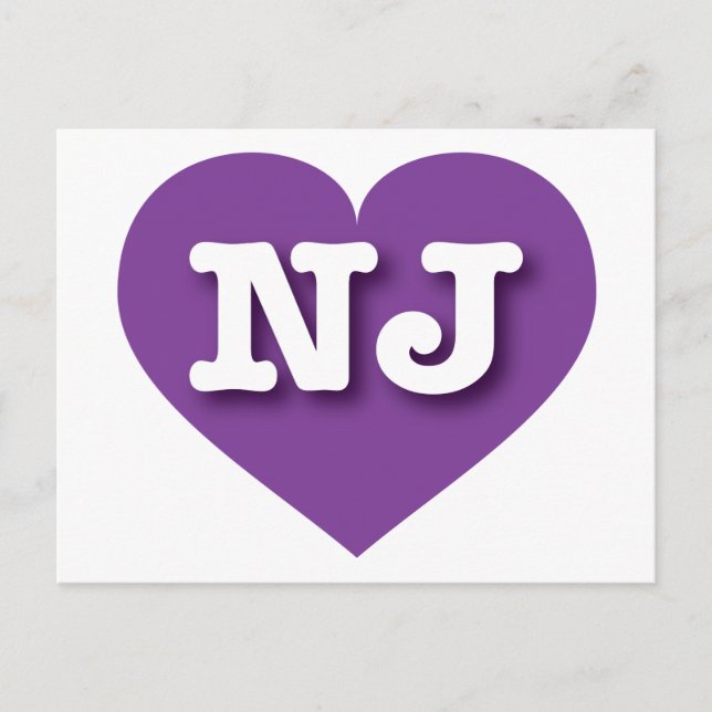Carte Postale New Jersey Purple Heart - J'aime NJ (Devant)