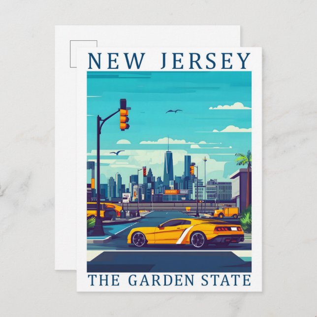 Carte Postale New Jersey the Garden State USA Travel Place (Devant / Derrière)