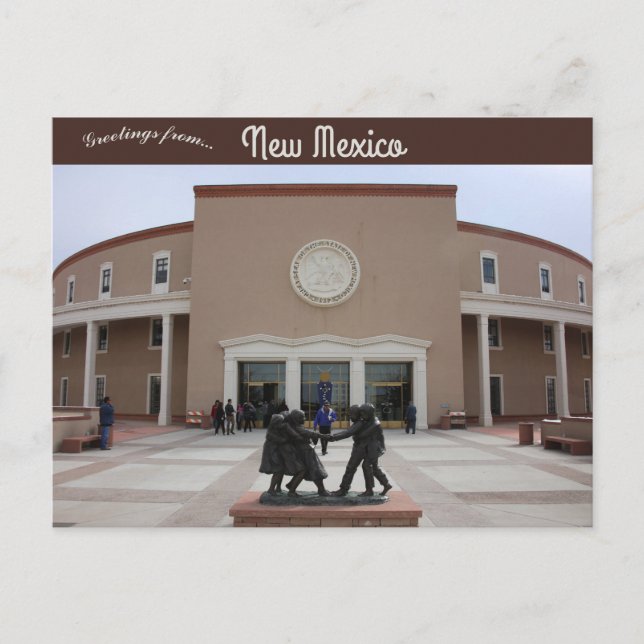 Carte Postale New Mexico State Capitol Père Noël Fe New Mexico (Devant)
