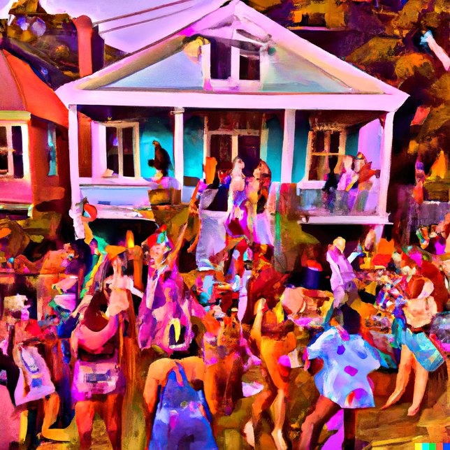 Carte Postale New Orleans Jazz Festival Rue après la fête (Créateur téléchargé)