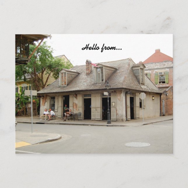 Carte postale New Orleans Louisiana Lafitte's Bar (Devant)