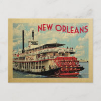 Carte postale New Orleans Louisiana River Bateau V