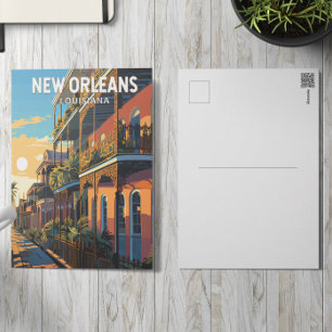 Carte Postale New Orleans Louisiana Travel Art Vintage