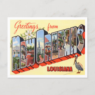 Carte postale New Orleans, Louisiane Big Letters