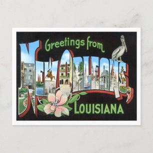 Carte postale New Orleans, Louisiane Big Letters