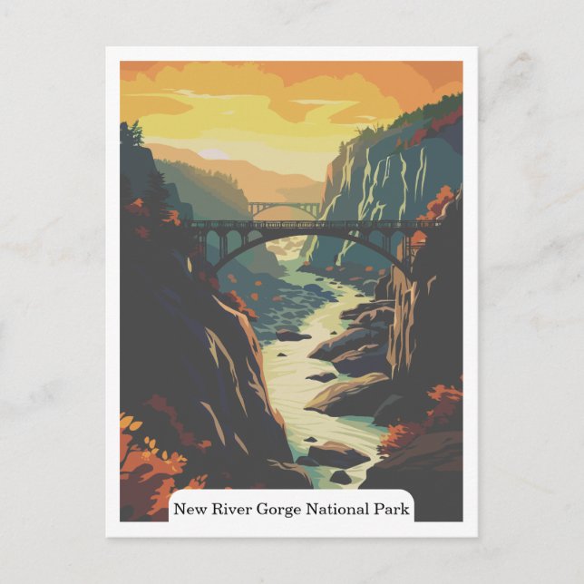 Carte Postale New River Gorge National Park, Virginie-Occidental (Devant)