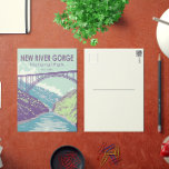 Carte Postale New River Gorge National Park West Virginia Bridge<br><div class="desc">Nouveau design vectoriel River Gorge. Le parc abrite l'un des meilleurs radeaux d'eau vive du pays et est également l'une des zones d'escalades les plus populaires de la côte Est.</div>