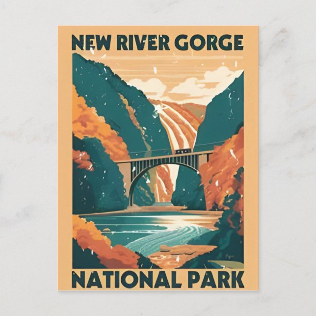 Carte Postale New River Gorge National Park West Virginia Bridge (Devant)