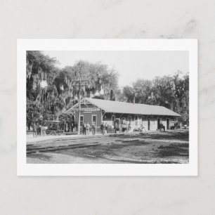 Carte Postale New Smyrna, gare de Floride, 1904