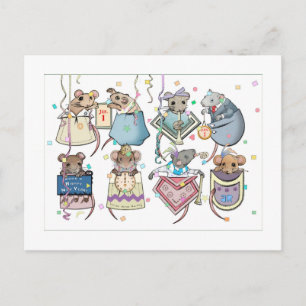 Carte postale New Year Pocket Mice