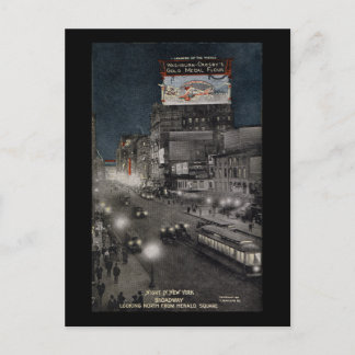 Carte Postale New York à la nuit en 1910