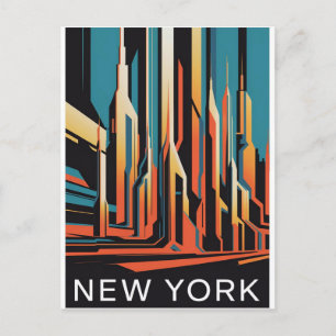 Carte Postale new york abstrait