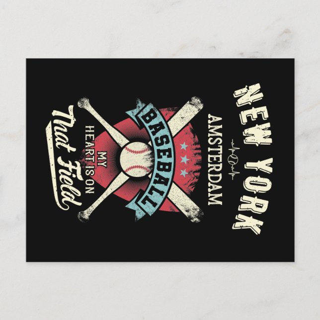 Carte Postale New York Amsterdam Baseball (Devant)