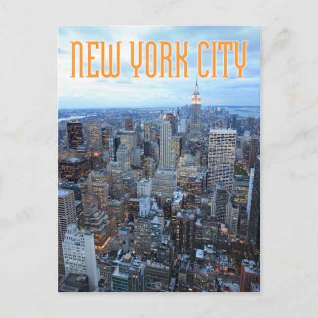 Carte Postale New York au crépuscule (Devant)