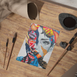 Carte postale New York Beauty - Portra de femme ét