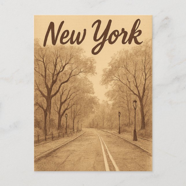 Carte Postale New York beige (Devant)