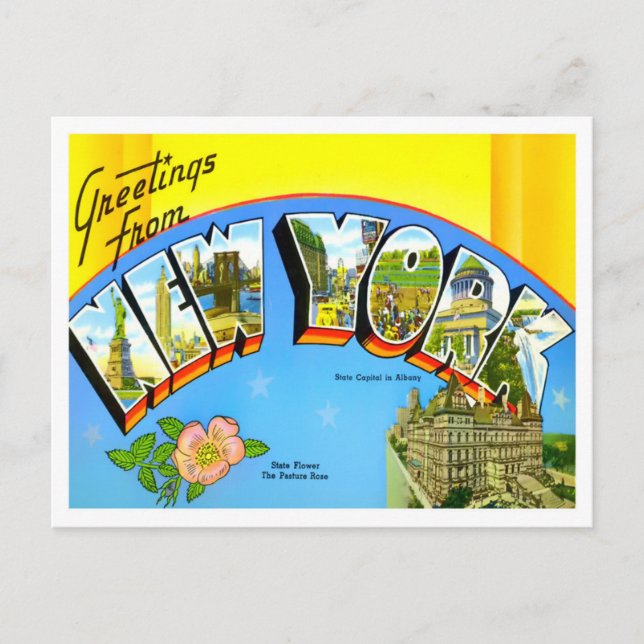 Carte postale New York Big Letters (Devant)
