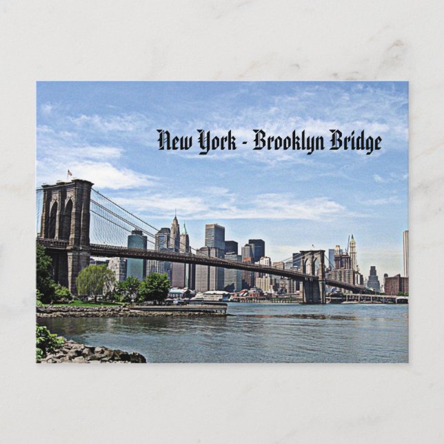 Carte Postale New York - Brooklyn Bridge (Devant)