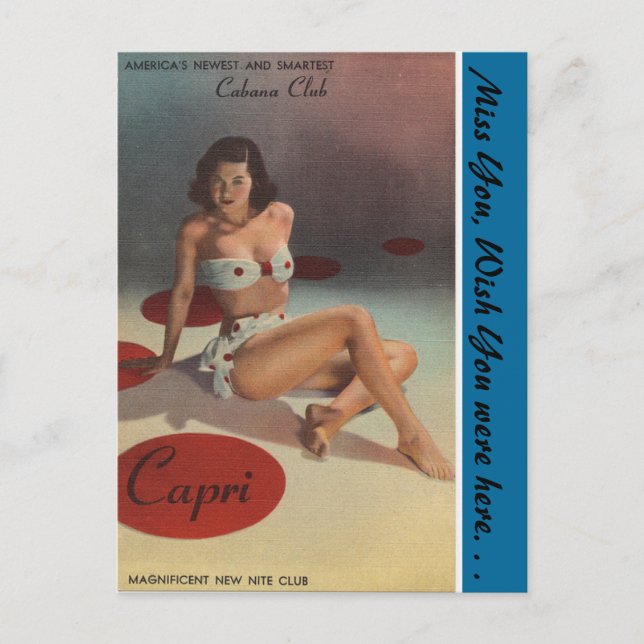 Carte Postale New York, Capri Cabana Club, Night Club (Devant)