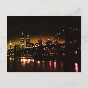 Carte Postale New York City at Night - New York City Skyline