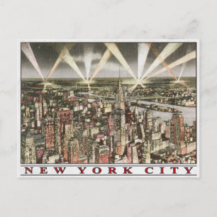 Carte postale New York City avec impression Vintag