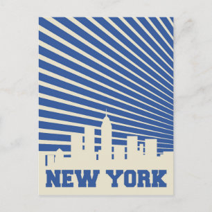 Carte Postale New York City Blue