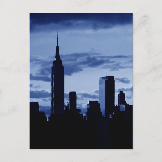 Carte Postale New York City & Blue Night (Devant)