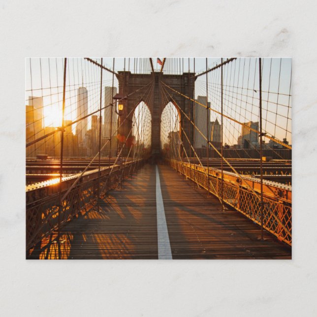 Carte Postale New York City Brooklyn Bridge Sunrise (Devant)