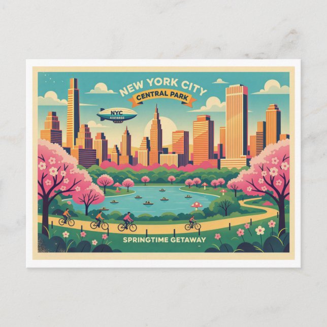 Carte Postale New York City, Central Park Springtime   (Devant)