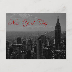 Carte postale New York City en noir blanc