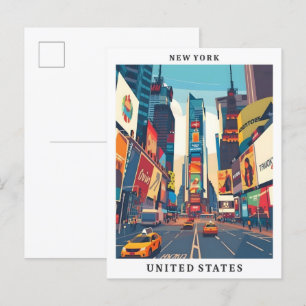 Carte Postale New York City États-Unis Élégant Vintage voyage