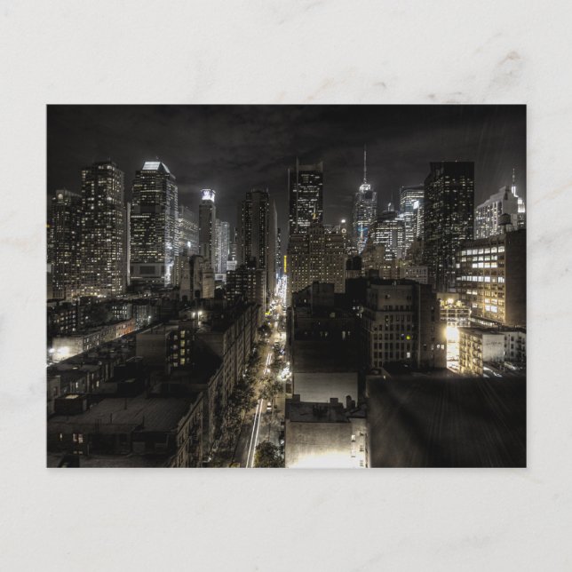 Carte Postale New York City la nuit (Devant)