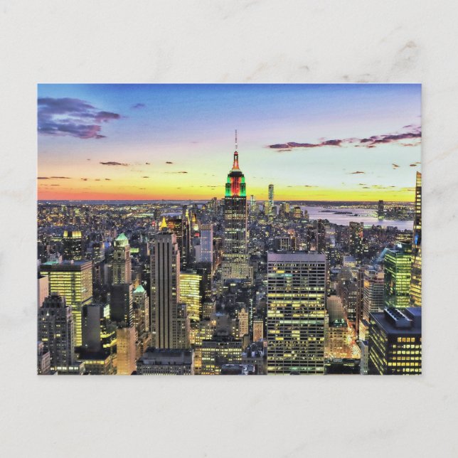 Carte Postale New York City Manhattan Skyline (Devant)